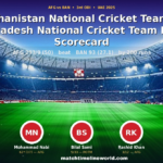 Afghanistan National Cricket Team vs Bangladesh National Cricket Team Match Scorecard