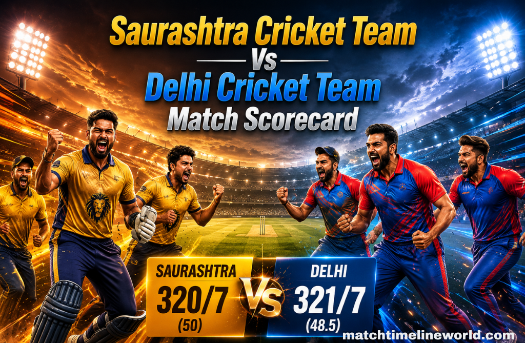 Saurashtra Cricket Team Vs Delhi Cricket Team Match Scorecard