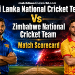 Sri Lanka National Cricket Team Vs Zimbabwe National Cricket Team Match Scorecard