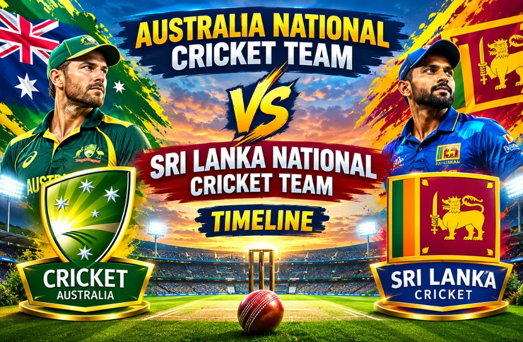 australia national cricket team vs sri lanka national cricket team timeline