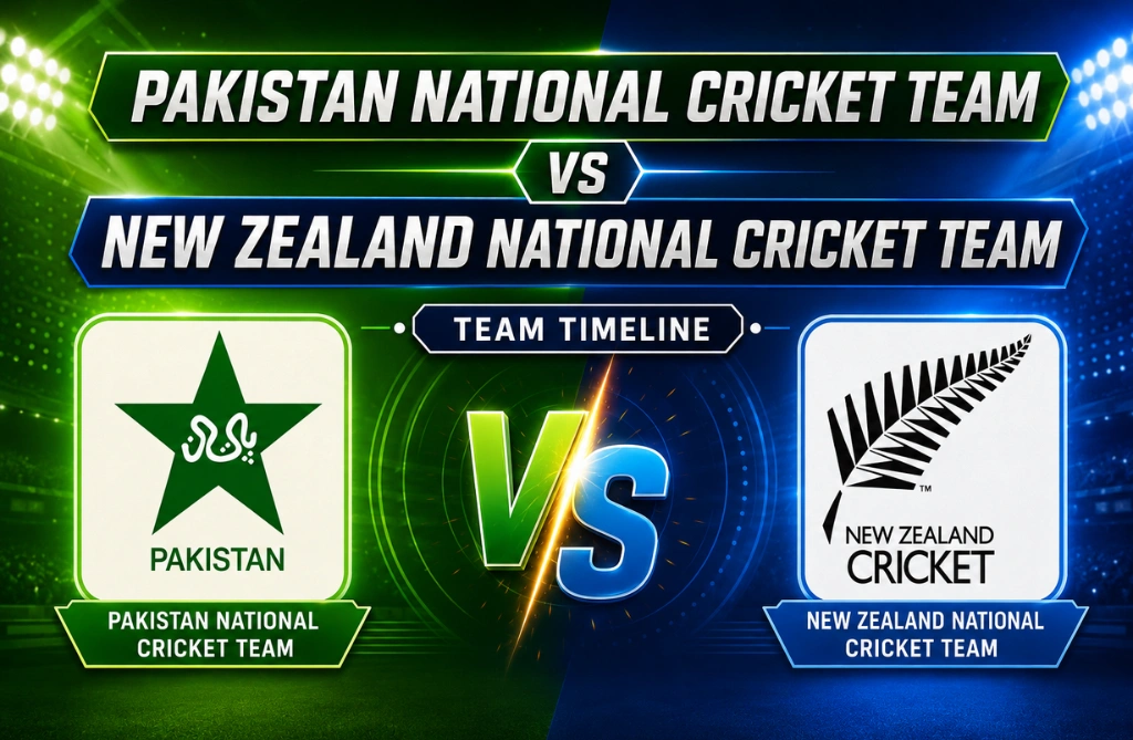 pakistan national cricket team vs new zealand national cricket team timeline
