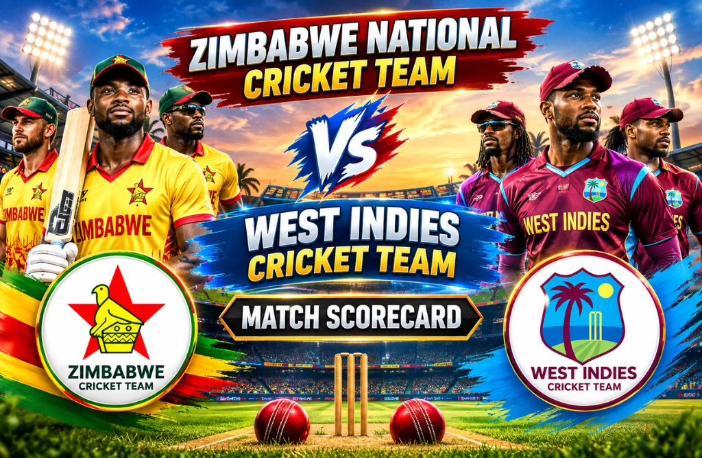 zimbabwe national cricket team vs west indies cricket team match scorecard