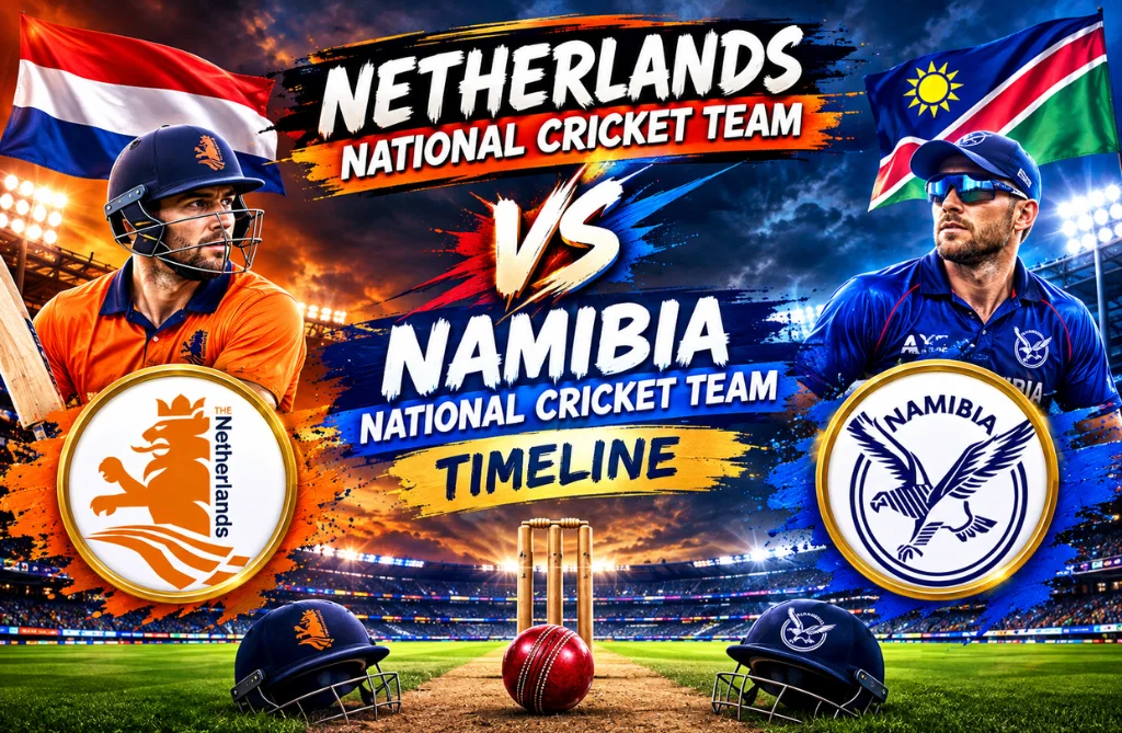 netherlands national cricket team vs namibia national cricket team timeline