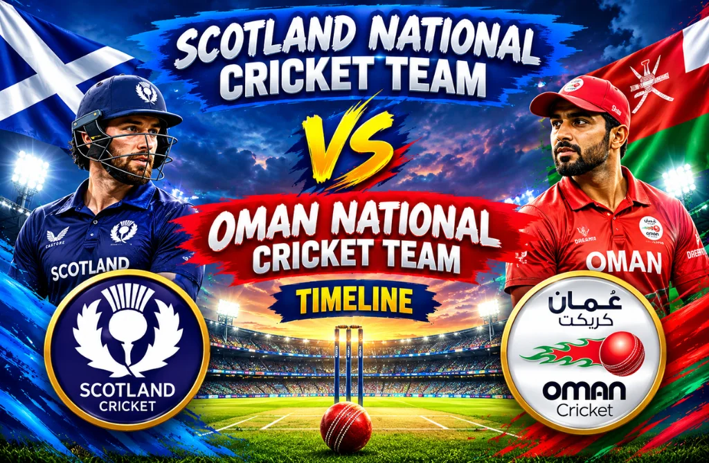 scotland national cricket team vs oman national cricket team timeline