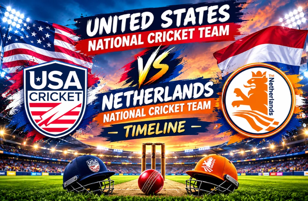 united states national cricket team vs netherlands national cricket team timeline