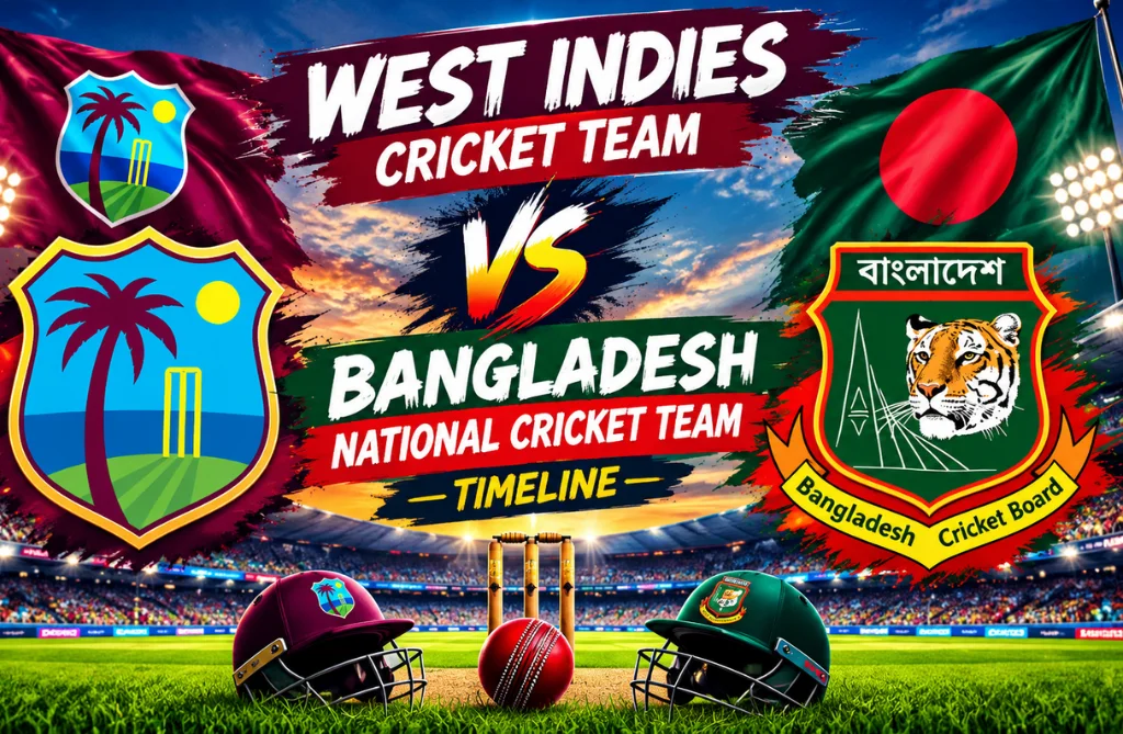 west indies cricket team vs bangladesh national cricket team timeline